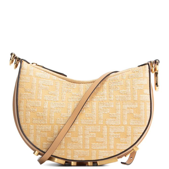 FENDI Fendigraphy Mini Jacquard Fabric w/ Raffia FF