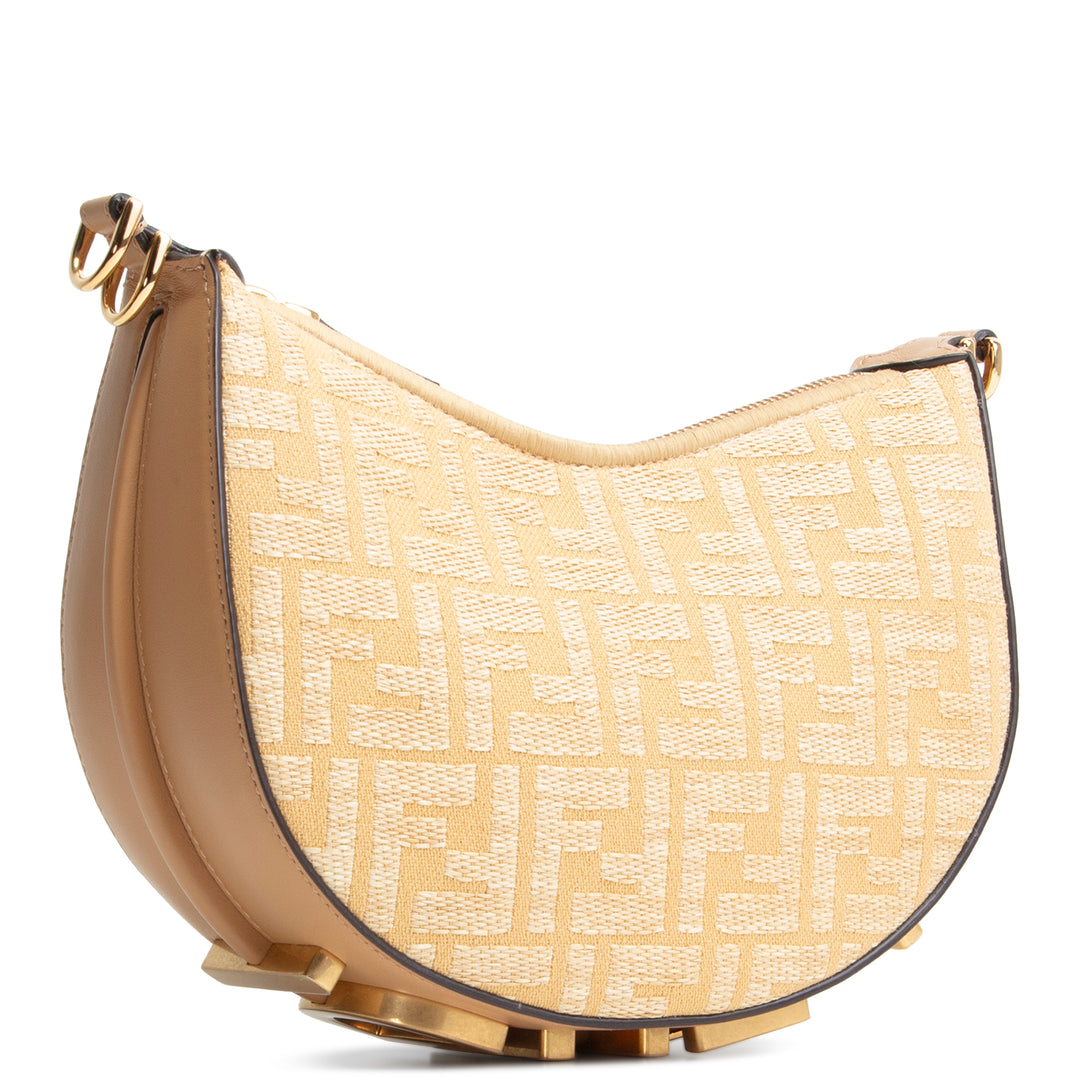 FENDI Fendigraphy Mini Jacquard Fabric w/ Raffia FF