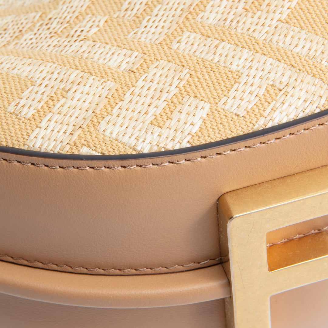 FENDI Fendigraphy Mini Jacquard Fabric w/ Raffia FF
