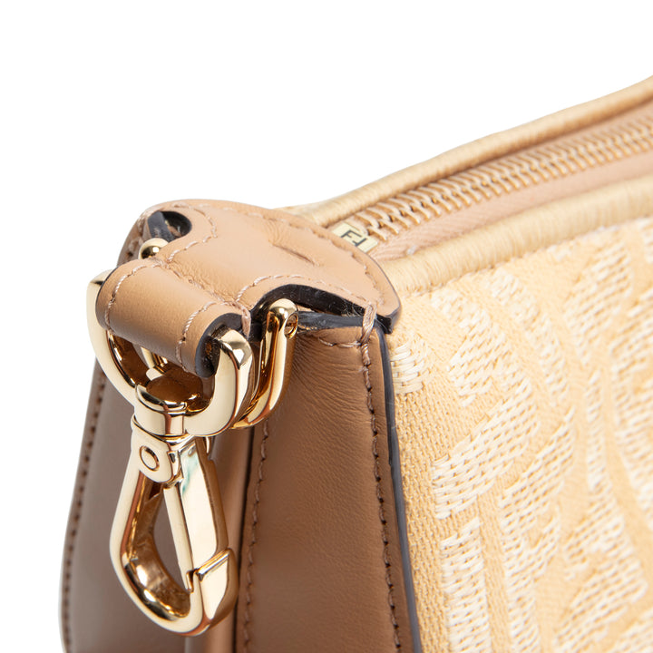 FENDI Fendigraphy Mini Jacquard Fabric w/ Raffia FF