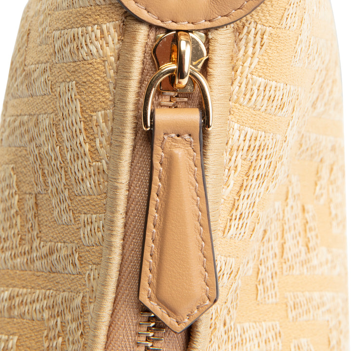 FENDI Fendigraphy Mini Jacquard Fabric w/ Raffia FF