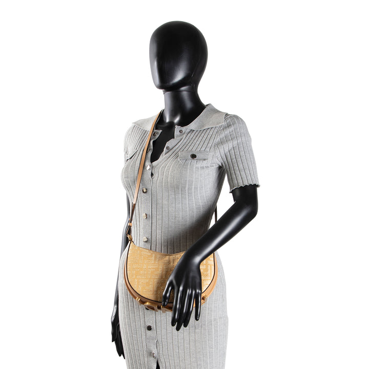 FENDI Fendigraphy Mini Jacquard Fabric w/ Raffia FF