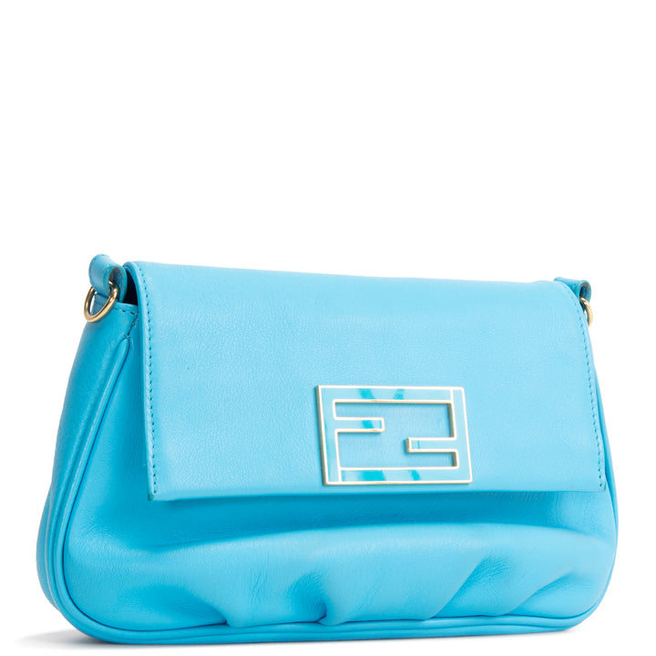 Fendi Leather Fendista Pochette Chain Crossbody