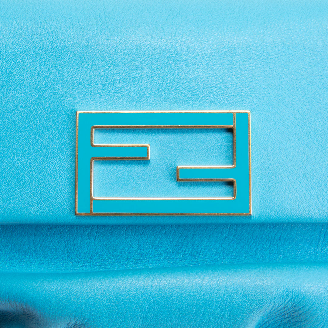 Fendi Leather Fendista Pochette Chain Crossbody