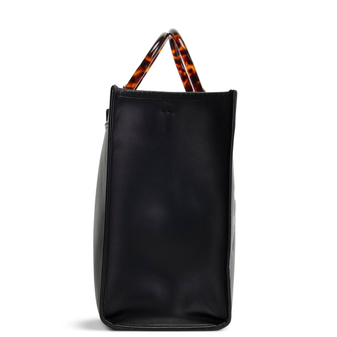 FENDI Leather Medium Sunshine Tote - Black