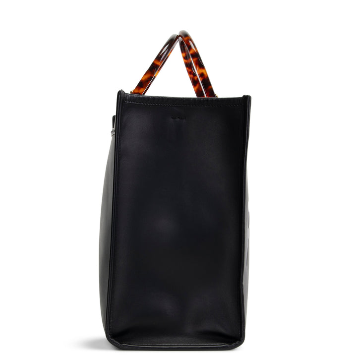 FENDI Leather Medium Sunshine Tote - Black