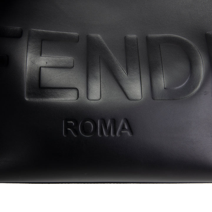 FENDI Leather Medium Sunshine Tote - Black