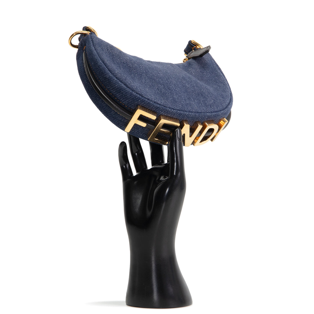 FENDI Denim Nano Fendigraphy - Blue