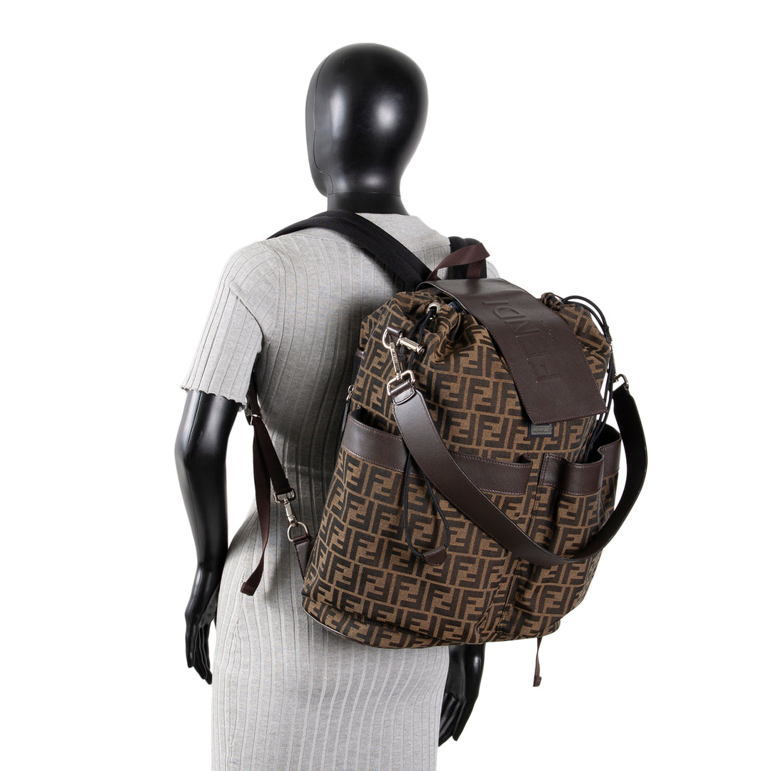 FENDI Large Zucca Strike Backpack - Tobacco