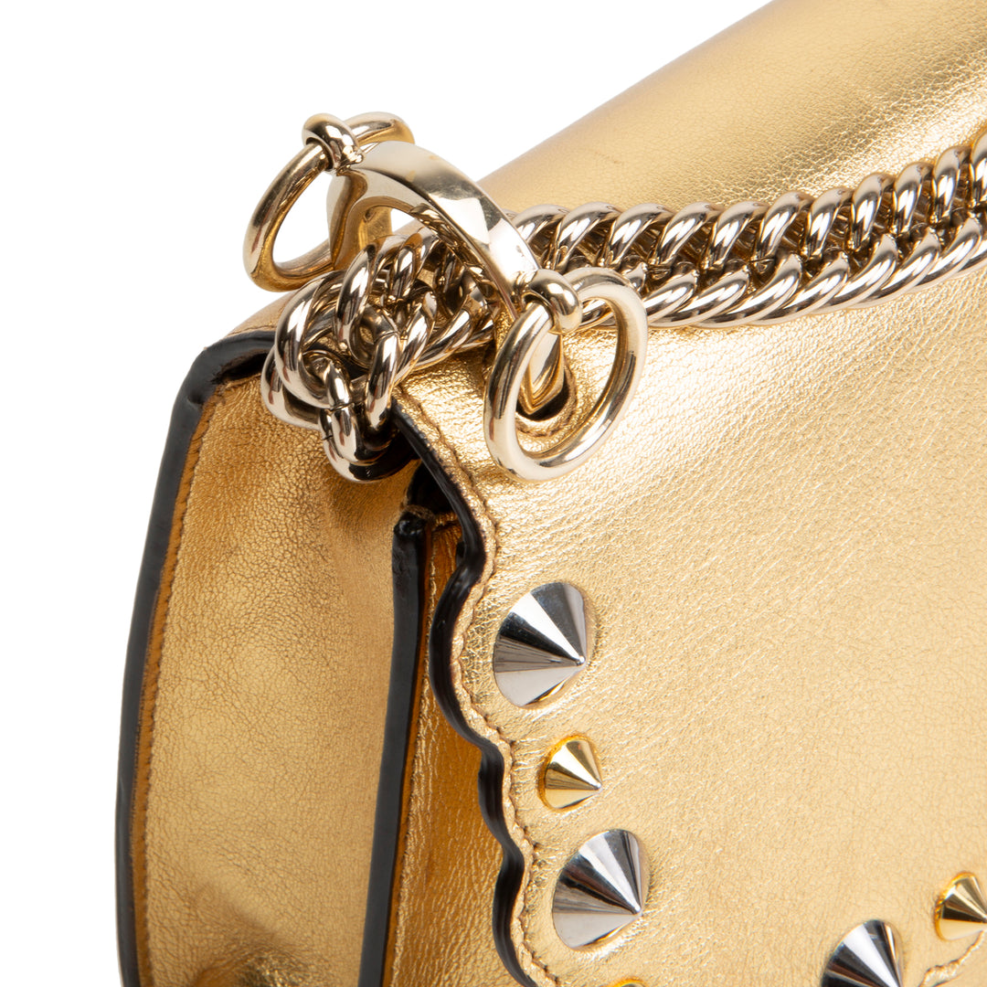 FENDI I Kan Studded Mini Bag - Metallic Gold