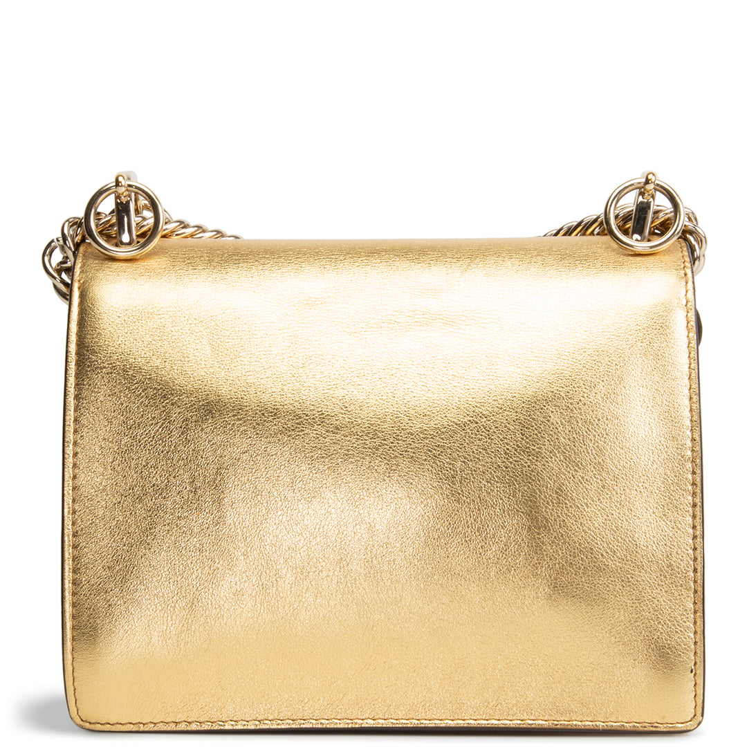 FENDI I Kan Studded Mini Bag - Metallic Gold