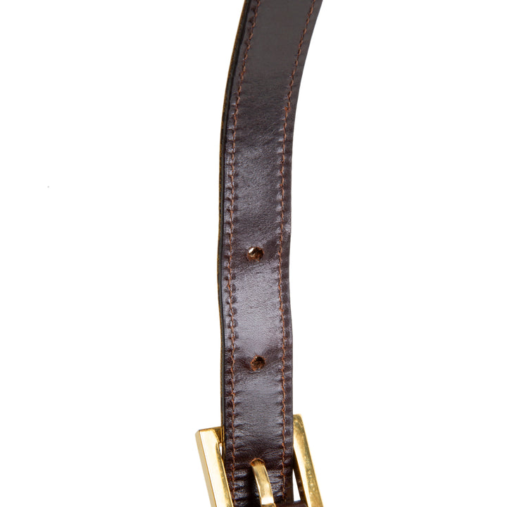FENDI PVC Zucchino Baguette Shoulder Bag - Tobacco - OUTLET FINAL SALE