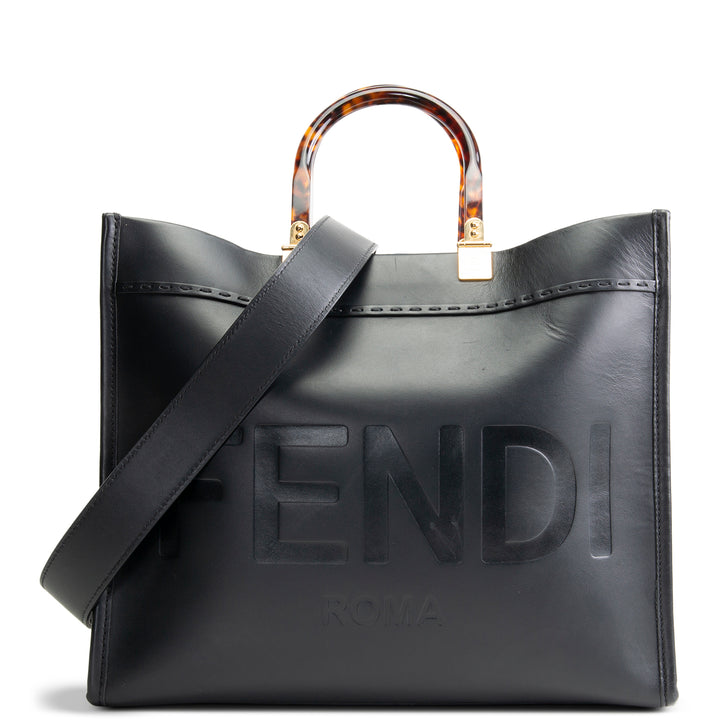 FENDI Sunshine Shopper Tote - Black