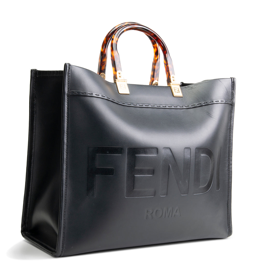 FENDI Sunshine Shopper Tote - Black