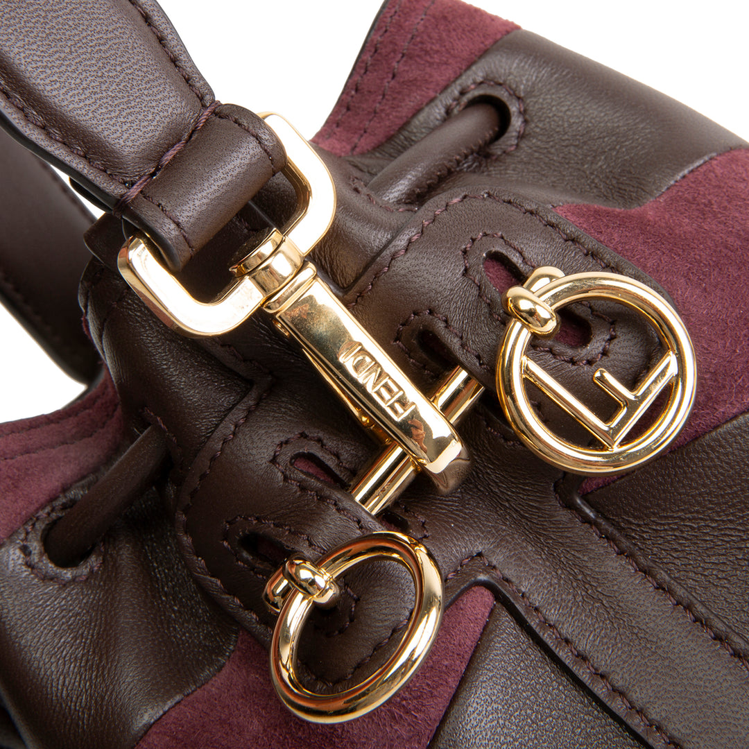 FENDI Leather & Suede Mon Tresor Bucket Bag