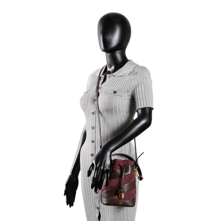 FENDI Leather & Suede Mon Tresor Bucket Bag
