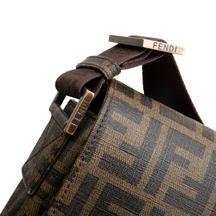 FENDI Zucca Crossbody Messenger Bag - Brown