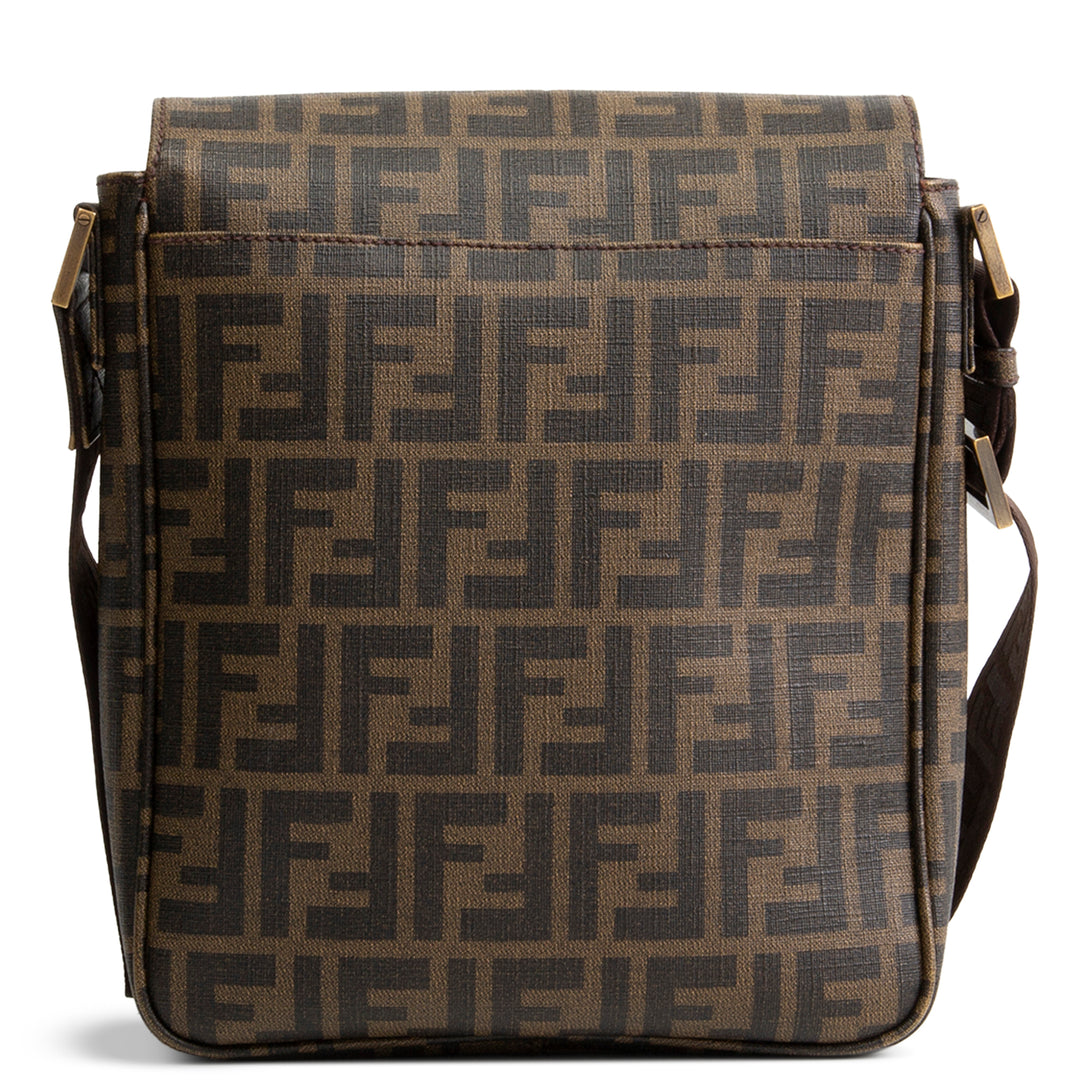 FENDI Zucca Crossbody Messenger Bag - Brown