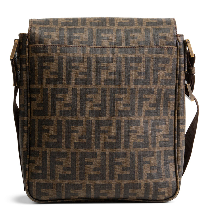 FENDI Zucca Crossbody Messenger Bag - Brown