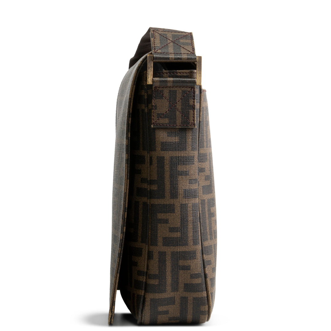 FENDI Zucca Crossbody Messenger Bag - Brown