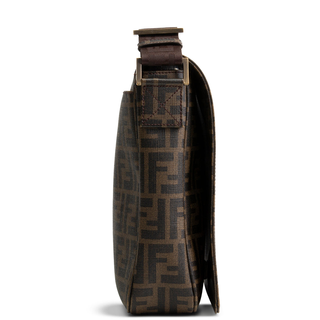 FENDI Zucca Crossbody Messenger Bag - Brown