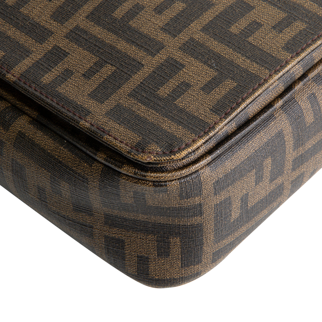 FENDI Zucca Crossbody Messenger Bag - Brown