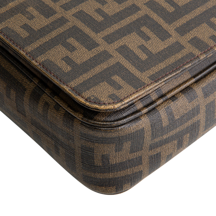 FENDI Zucca Crossbody Messenger Bag - Brown