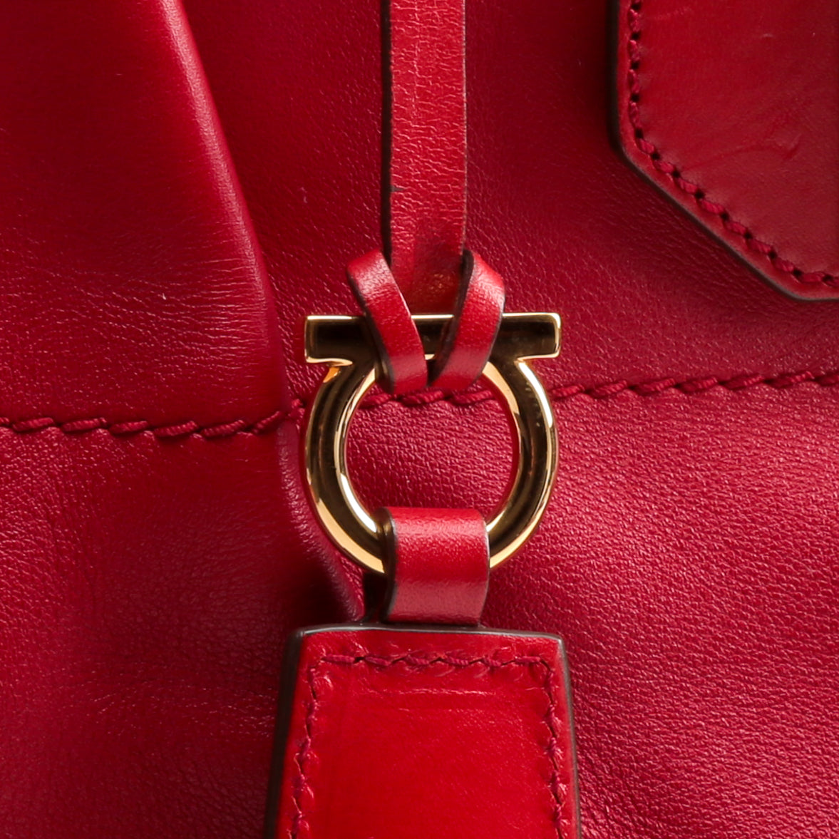 FERRAGAMO Leather Satchel Bag OUTLET ITEM FINAL SALE ALB