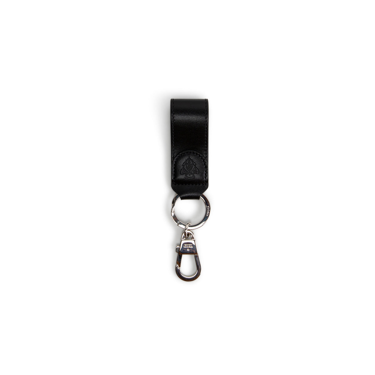 GUCCI Leather Knight Key Chain - Black