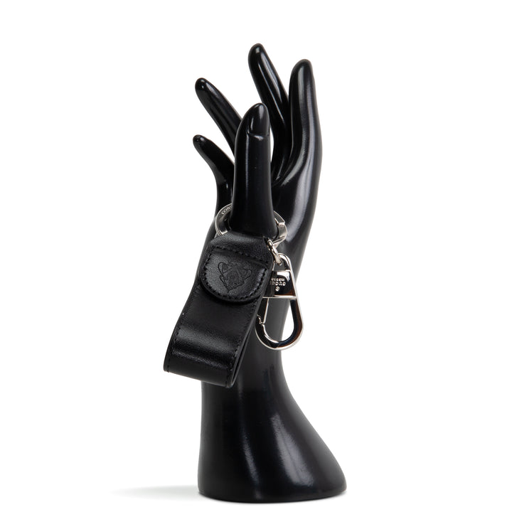 GUCCI Leather Knight Key Chain - Black