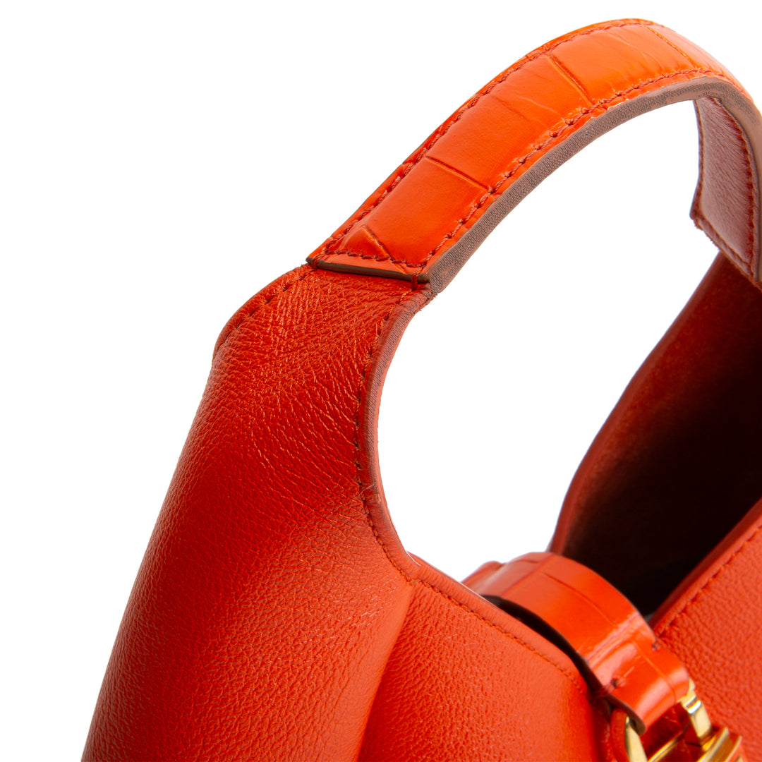 GIVENCHY Leather Padlock Mini - Orange
