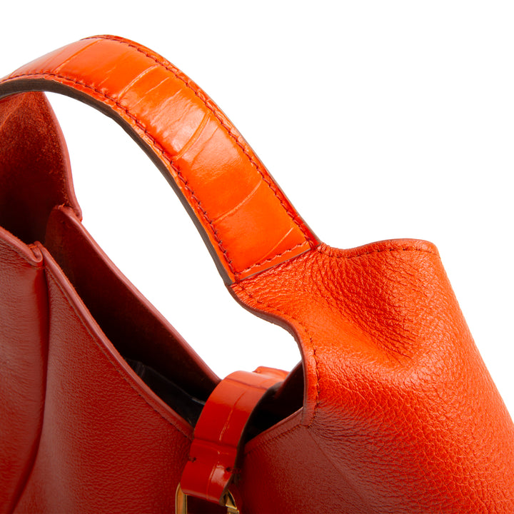 GIVENCHY Leather Padlock Mini - Orange