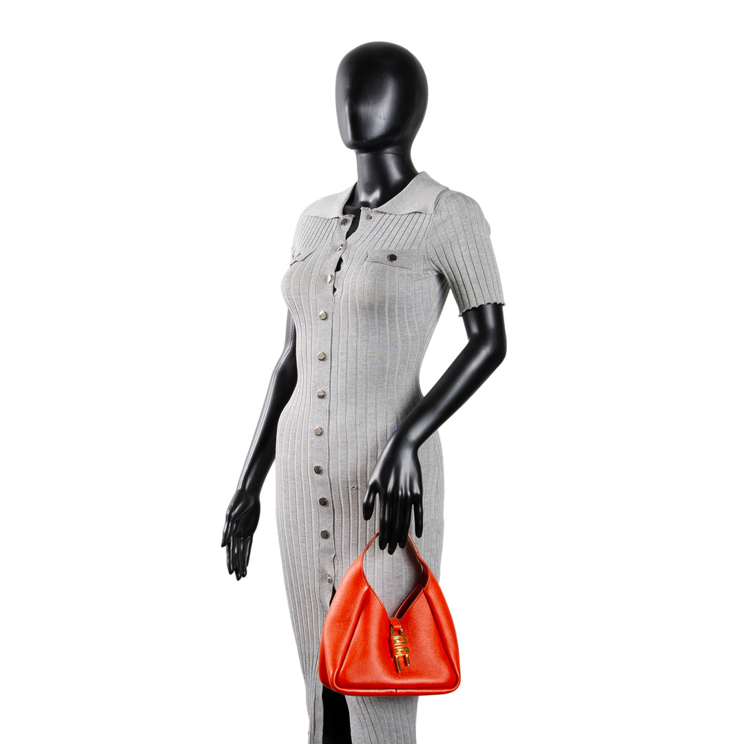 GIVENCHY Leather Padlock Mini - Orange