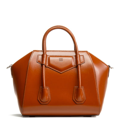 GIVENCHY Mini Antigona Lock Bag - Cognac