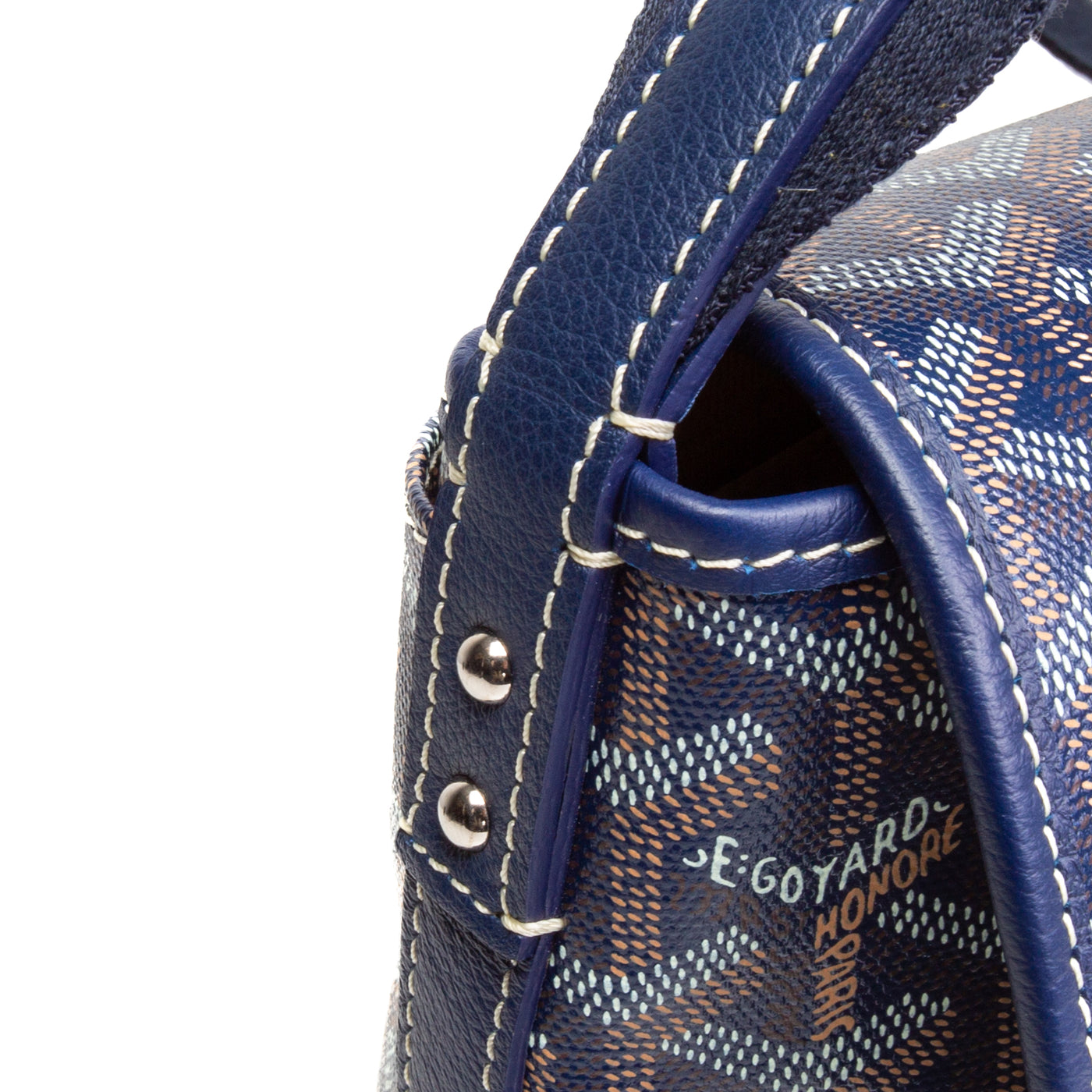 GOYARD Goyardine Capetien MM Messenger Bag -Navy Blue