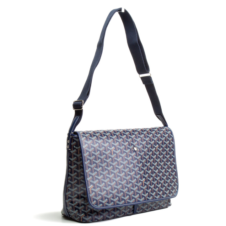 GOYARD Goyardine Capetien MM Messenger Bag -Navy Blue