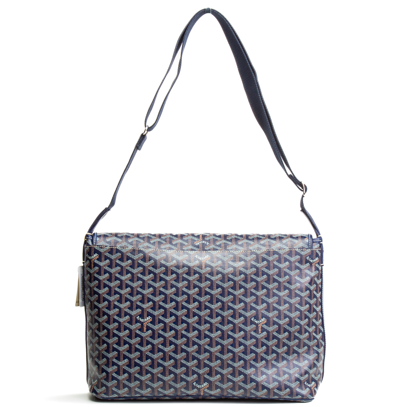 GOYARD Goyardine Capetien MM Messenger Bag -Navy Blue