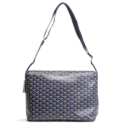 GOYARD Goyardine Capetien MM Messenger Bag -Navy Blue