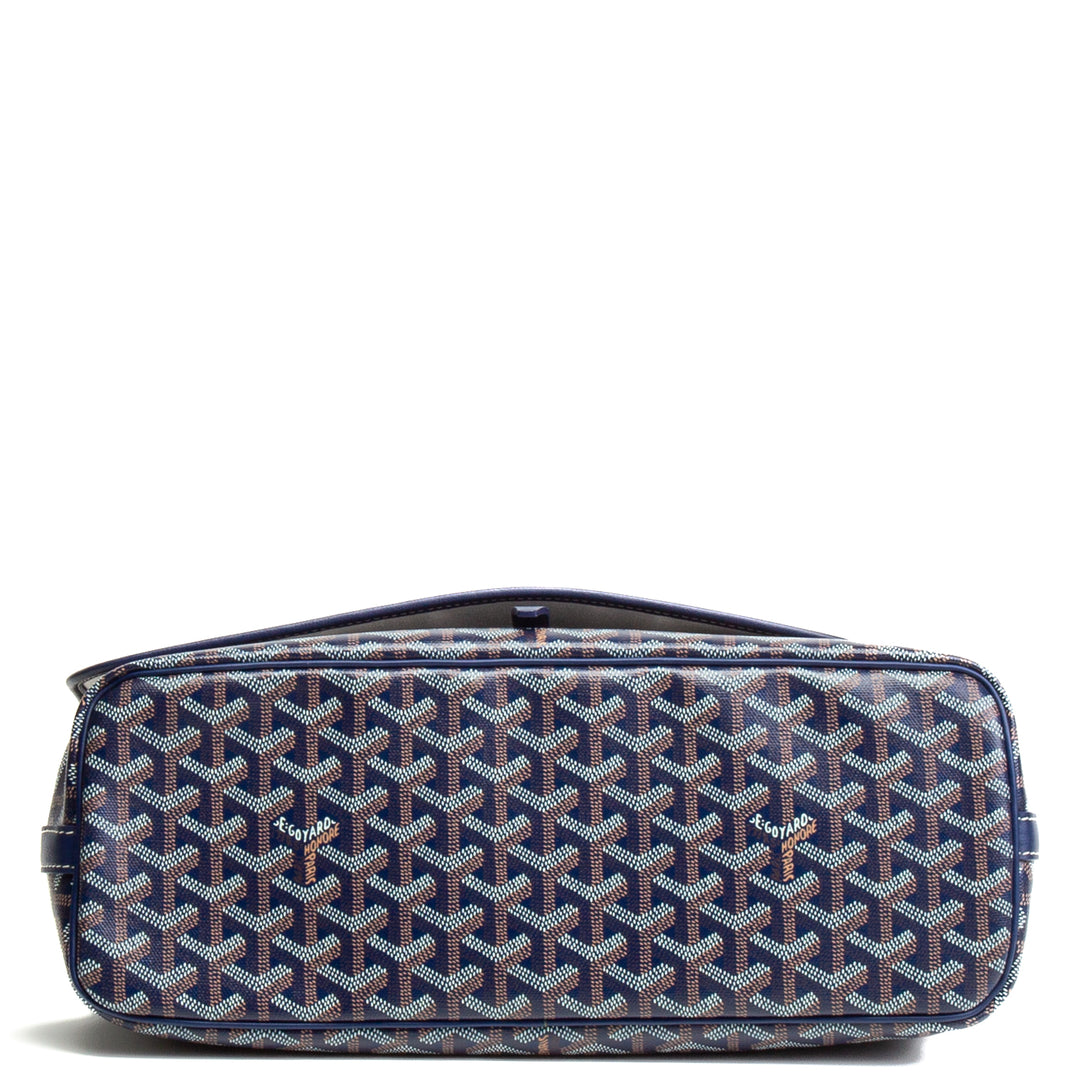 GOYARD Goyardine Capetien MM Messenger Bag -Navy Blue