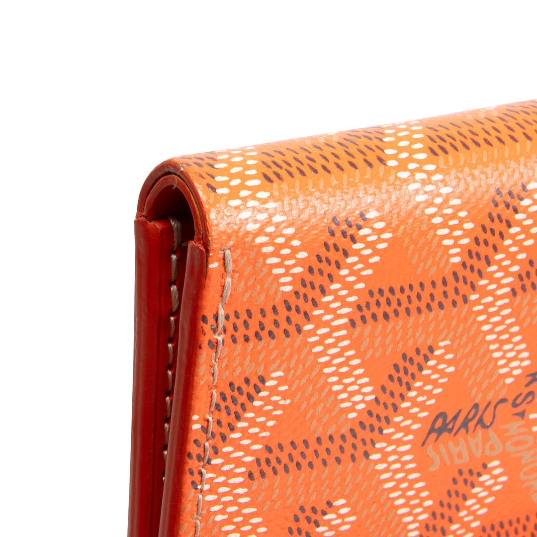GOYARD Goyardine Saint Pierre Card Wallet - Orange