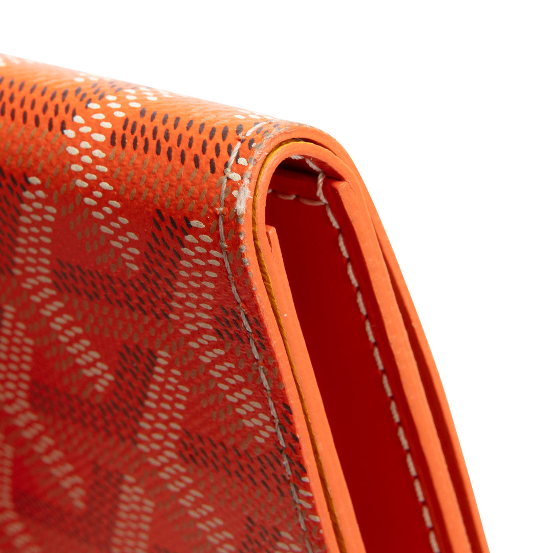 GOYARD Goyardine Saint Pierre Card Wallet - Orange