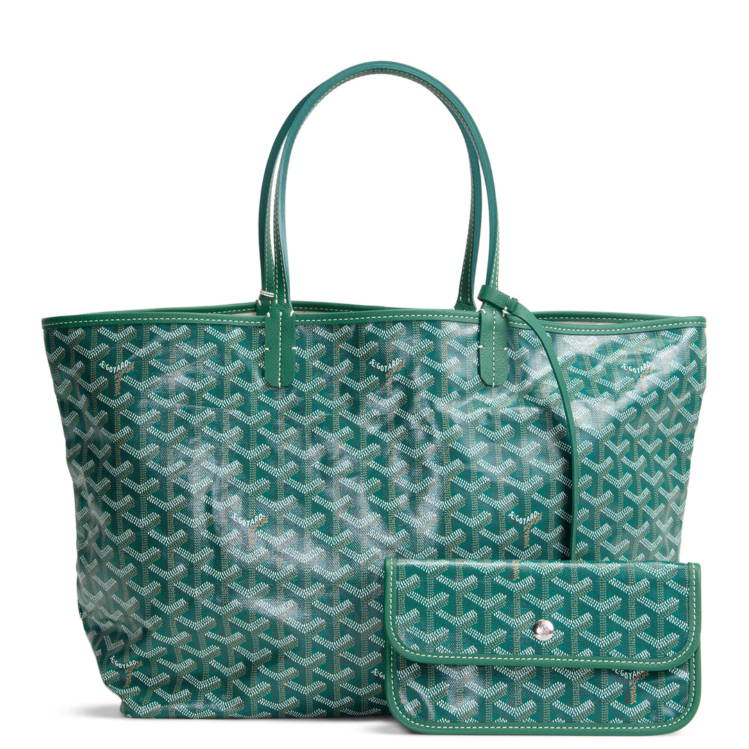 GOYARD Goyardine St. Louis Tote w/ Pouch PM - Green