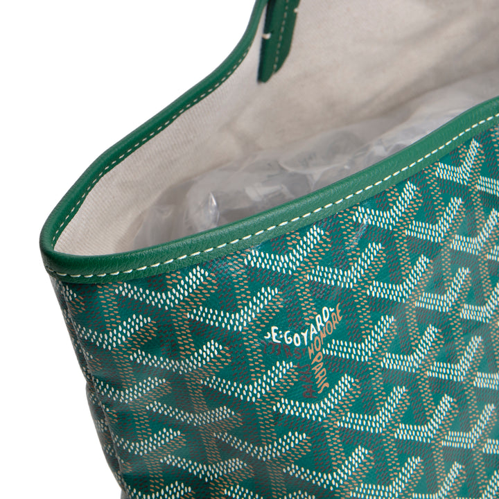 GOYARD Goyardine St. Louis Tote w/ Pouch PM - Green
