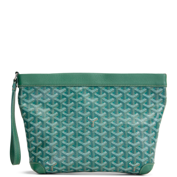 GOYARD Goyardine Conti Pouch - Green OUTLET FINAL SALE