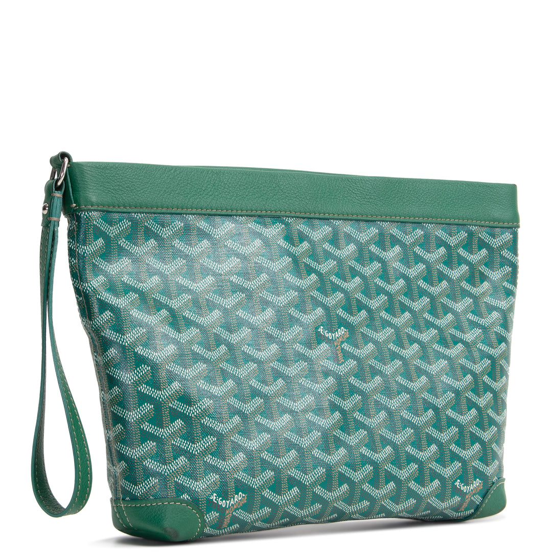 GOYARD Goyardine Conti Pouch - Green OUTLET FINAL SALE