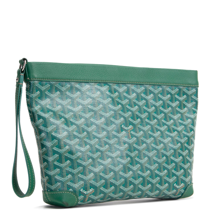 GOYARD Goyardine Conti Pouch - Green OUTLET FINAL SALE