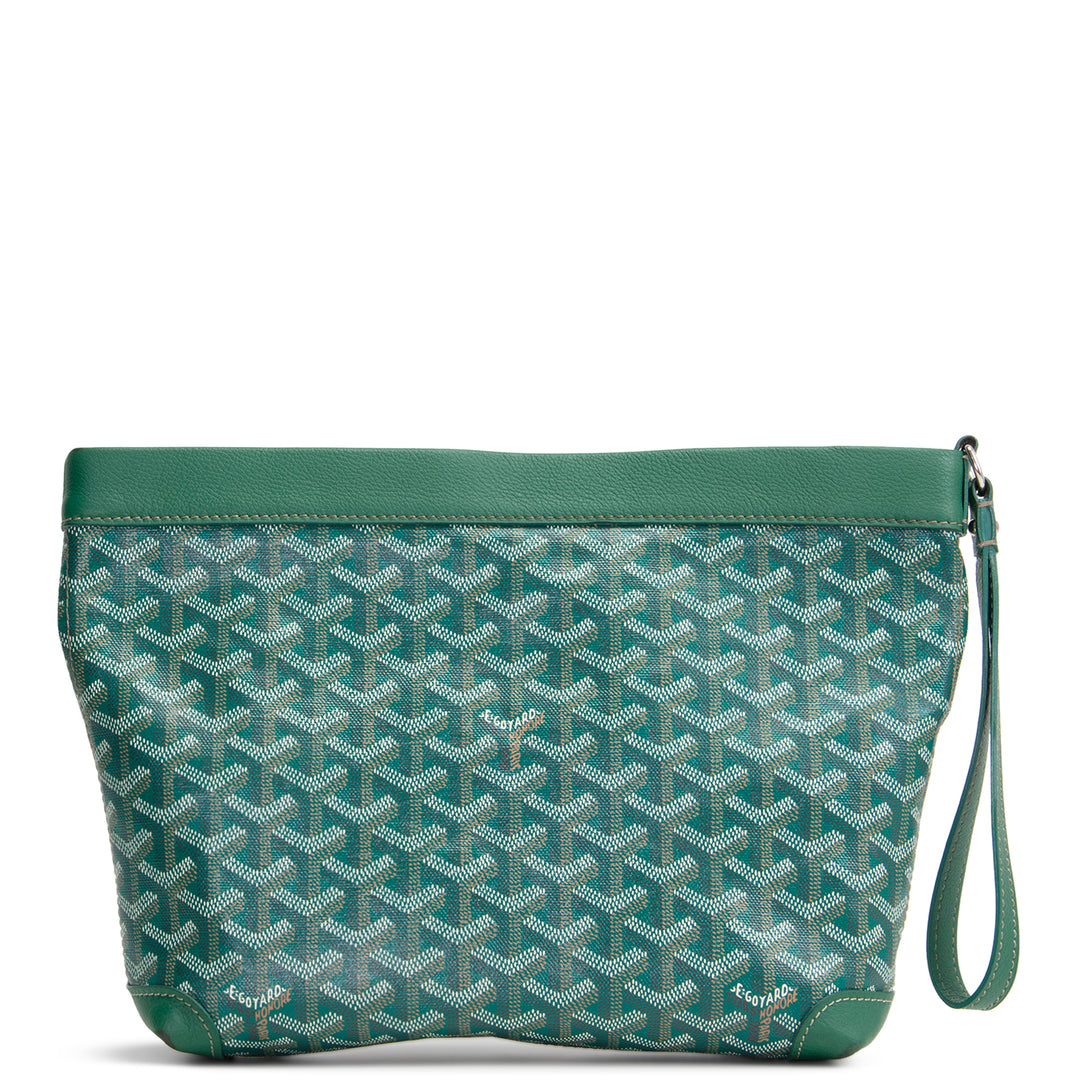 GOYARD Goyardine Conti Pouch - Green OUTLET FINAL SALE