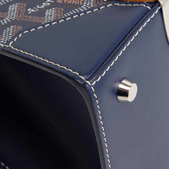 GOYARD Goyardine Structured Saigon PM - Navy Blue