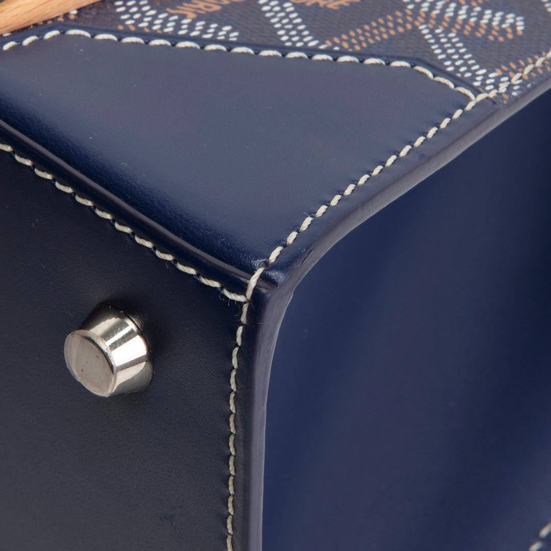 GOYARD Goyardine Structured Saigon PM - Navy Blue