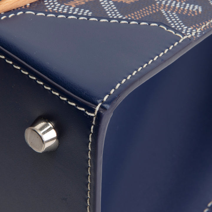 GOYARD Goyardine Structured Saigon PM - Navy Blue